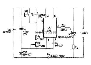 555 IC using a delay circuit ter