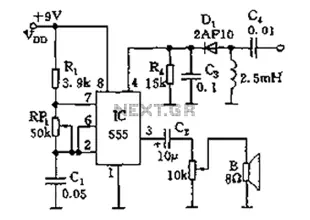 555 audio oscillator circuit diagram of a radio-frequency drive