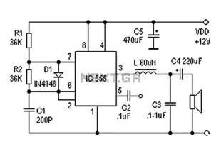 555 make use of digital amplifier circuit diagram