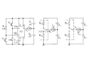 A control circuit diagram 555 pairs steady mode