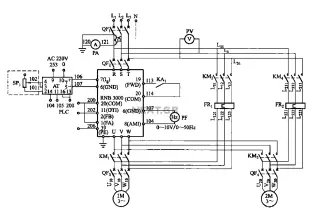 A control two water supply frequency control circuit a