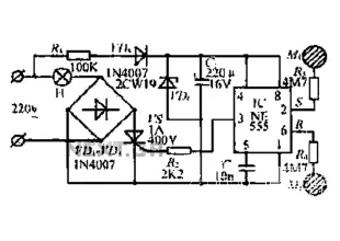 A touch switch lighting circuit