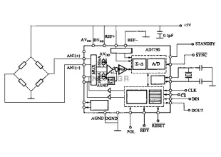 AD7730 digital pressure measuring circuit