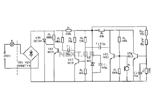 Discrete components sound and light control stairs delay switch circuit 4