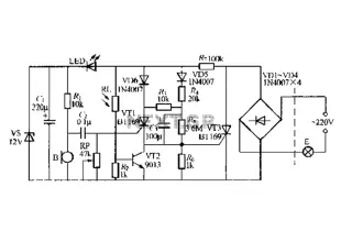 Discrete components sound and light control stairs delay switch circuit 5