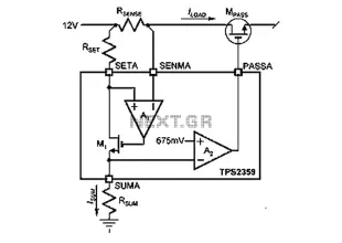 Payload power current limit circuit diagram