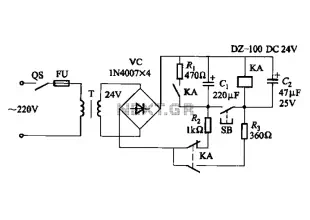 Single-button control off of the relay circuit 2