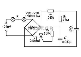 Single flashing light string circuit 1