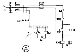 Three-phase motor overcurrent protection circuit