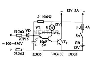 Using AC power without power transistor switching circuit a
