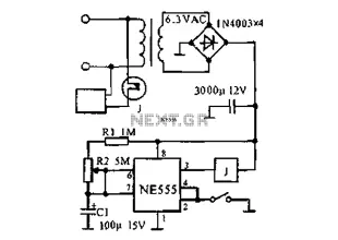 0-1 hours of power a circuit diagram of the timing of the AC power supply