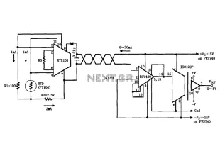 4 ~ 20mA loop detection instrumentation amplifier circuit diagram ISO122P 124 XTR101 RCV420