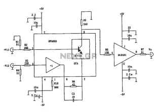 400MHz differential amplifier OPA660 BUF601 schematic