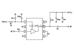 880MHz low-noise amplifier application circuit composed of RF2347