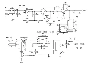 A circuit diagram of a portable gas detector