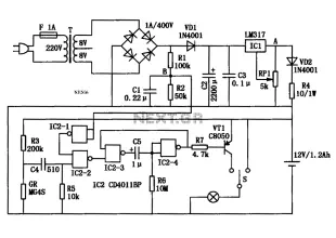 Automatic multipurpose emergency lights circuit diagram