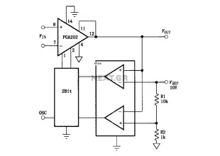 Automatic range switching circuit diagram PGA202