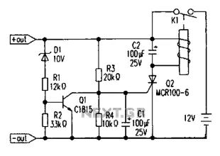 Battery over-discharge protection circuit diagram