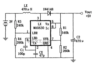 Boost has a frequency characteristic of automatic offset MAX630 power conversion