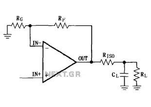 By the driving capacitive loads MAX4223 ~ MAX4228 circuit diagram