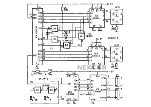 CD4520 CD4511 CD4067 digital automatic inspection circuit diagram