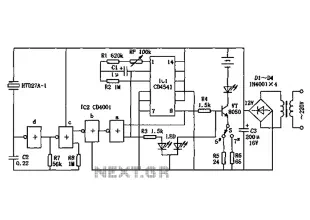 CD4541 circuit diagram of Ni-Cd battery is automatically charged