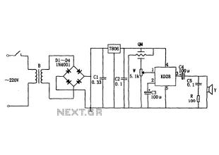 Combustible gas alarm circuit diagram 2 7806 KD28