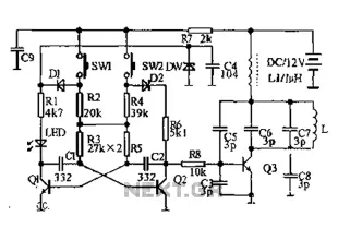 Dual AC radio remote control switch circuit diagram