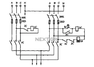 Dual-phase power switchover circuit schematic