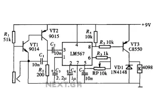 Frequency electronic locks LM567 schematic