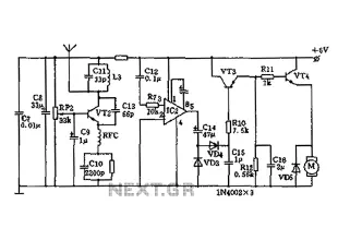 Homemade wireless remote control circuit diagram