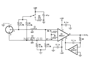 INA217 professional miniature microphone microphone circuit diagram of a typical preamp