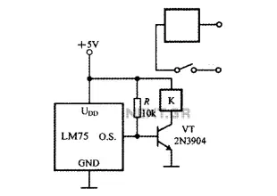 Intelligent thermostat temperature sensor LM75 circuit diagram consisting