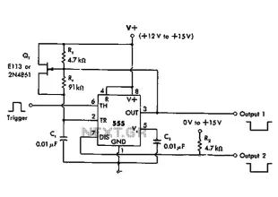 Inverting monostable circuit diagram