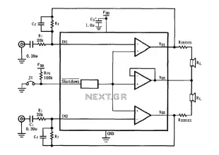 LM4910 minimum output noise reduce the output power circuit