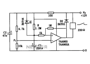 Op amp circuit diagram relay delay release