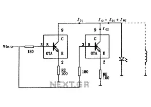 Parallel high-speed current driver circuit diagram OPA660