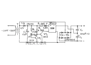 Schematic circuit diagram of low voltage and low voltage automatic conversion