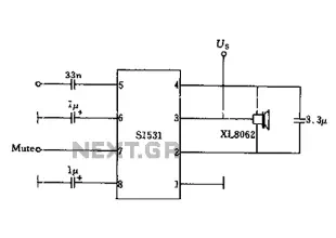 The battery voltage is low frequency amplifying circuit diagram 1v
