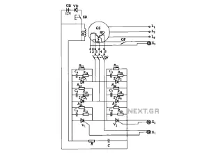 Third harmonic excitation device automatic circuit a thyristor