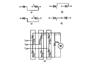 Thyristor - linking arm rectifier module three-phase half-controlled bridge rectifier circuit