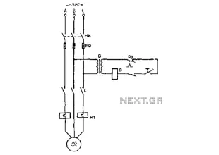 Turning gear from idling stop circuit diagram