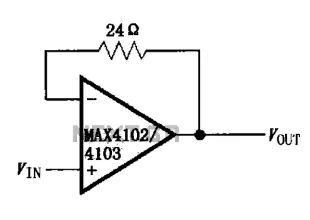 Unity gain buffer circuit diagram of the MAX4102 4103