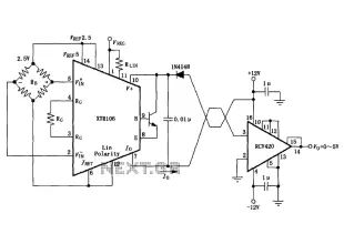 XTR106 and send RCV420 composed of 12V power supply reception circuit diagram of the ring