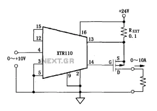XTR110 voltage - current converter circuit diagram