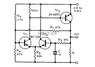 2Hz unsteady pulse single circuit diagram