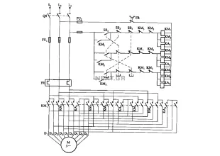 2Y-2Y-2Y-connected three-speed motor contactor control circuit