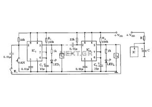 555-channel temperature test circuits