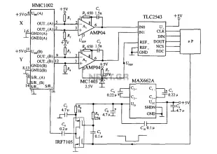 Application circuit biaxial magnetic field sensor