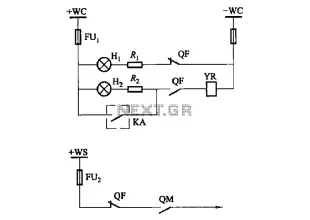 Breaker control signal circuit manually
